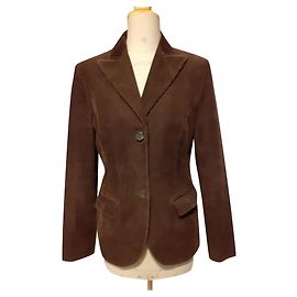 Chaqueta Hugo Boss Super Blazer Terciopelo Marrón