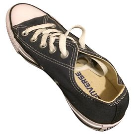 Sneakers Converse basse in lino blu scuro