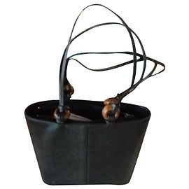 Bolso de mano Renaud Pellegrino Aves Ball en cuero negro