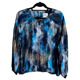 Karen B Y Simonsen Bluse Schlangenhautmuster Viskose
