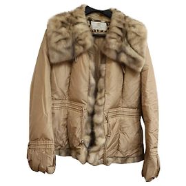 Chaqueta de piel Roberto Cavalli Beige