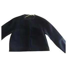 Elie Tahari Schwarze Wolljacke Balero