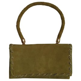 Mini borsa Walter Steiger verde in scamosciato e pelle