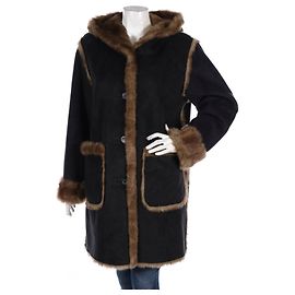 Cappotto Dennis Basso Marrone Nero Poliestere