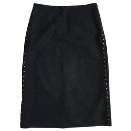 Falda J.Crew de lana gris oscuro