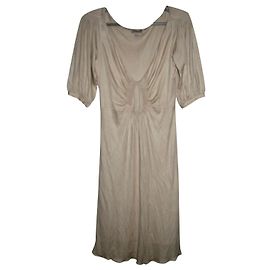 Temperley London Seidenkleid gold creme