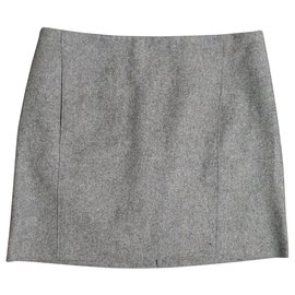 Falda Cos gris de lana y poliamida