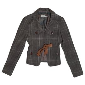 Pinko Tartan Blazer Baumwolle Acryl