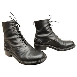 Botines Sartore de piel negra talla 36,5