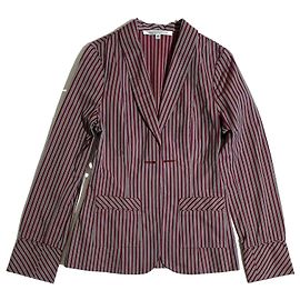 Diane Von Furstenberg Varsity Blazer gestreift Baumwolle