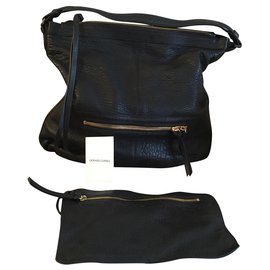Gerard Darel Hobo Tasche aus schwarzem Leder