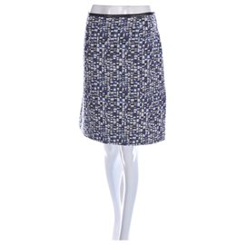 Falda Hugo Boss de algodón y viscosa multicolor