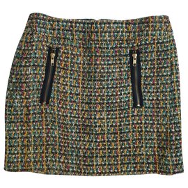 J.Crew Minifalda de tweed multicolor