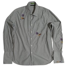 Camicia Paul Smith a righe in cotone con ricami