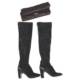 Autre Marque Botas altas Luis Onofre de ante negro talla 38