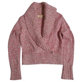 Tommy Hilfiger Pullover rosa weiß Wolle Acryl M
