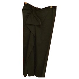 Falda cruzada Isabel Marant negra de lino Talla 34