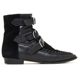 Botas Isabel Marant Rowi de cuero negro 38