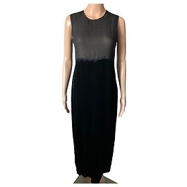 Dkny Kleid aus Seide Schwarz