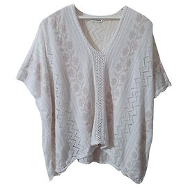 Club Monaco Oversize Pullover Weiß Baumwolle