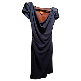 Vestido Vivienne Westwood Red Label Summertime Cady Azul Marinho