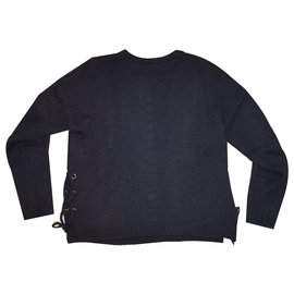 Berenice Pullover aus Wolle und Kaschmir Marine Blau L