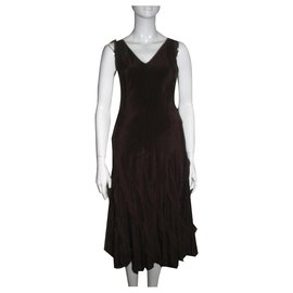 DKNY Seidenkleid Schokoladenbraun - Dkny