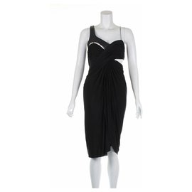 Vestido recortado con ribete de cuero - Alexander Wang