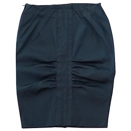 Falda lápiz Gucci de tafetán de seda color ciruela