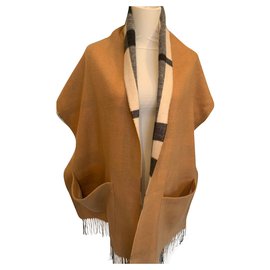 Sciarpa Burberry in cashmere e merino beige
