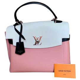 Louis Vuitton Lockme Ever Borsa in agnello Nero Rosa Bianco