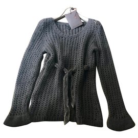 Fischernetz 100% Kaschmir Pullover mit Samtband - Louis Vuitton