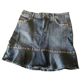 Liu.Jo Minifalda Lui Jo en denim azul tachonado