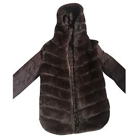 Autre Marque The RUF - Reversible Rex & Puffer Brown Abrigo con capucha