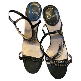 Christian Dior Stilettos aus Satin Schwarz