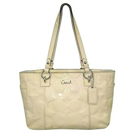 Coach Trainer F17728 Galerie Lackleder in Elfenbein