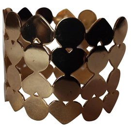 Bracciale Rigido Nina Ricci Cuori in Metallo Dorato