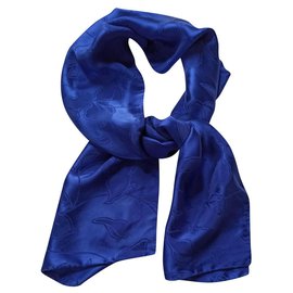 Écharpe en soie Yves Saint Laurent Bleu
