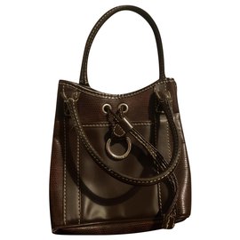 Borsa a mano Lancel Elsa in pelle marrone