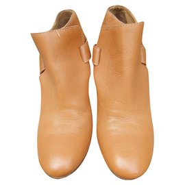 Chloé Leder Stiefeletten Hellbraun 39