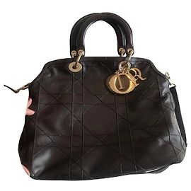 Cartera Christian Dior Granville Castaño Piel
