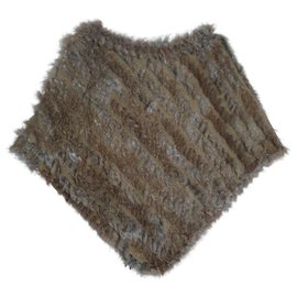 Poncho Soya Concept de coelho e acrílico - Autre Marque