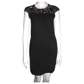 Needle & Thread Schwarzes Kleid mit Schmucksteinen