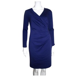 Dkny Kleid Lila Wickeloptik