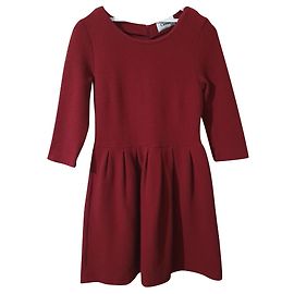 Abito Ganni Bordeaux in Cotone