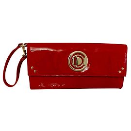 Christian Dior Clutch aus rotem Lackleder