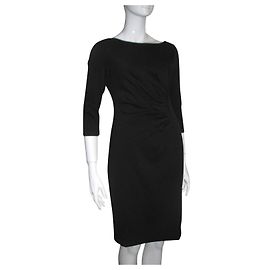 Dkny Schwarzes drapiertes Kleid