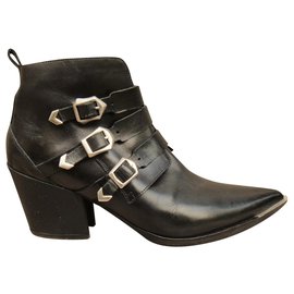 Sartore Leder Stiefeletten Schwarz 37 IT