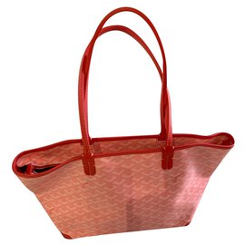 Borsa a mano Goyard Artois Rosa in Tela