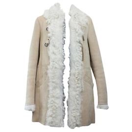 Comptoir Des Cotonniers Abrigo de piel de cordero Beige